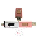4 in 1 Pen Drive 128GB 64GB 32GB USB2.0 3.0 Usb Flash Drive for Phones Tablets Laptops Multi-function 3in1 Dual Pen Drive - Image 3