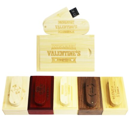Hot Sale Gift Usb Flash Drive Wooden 2.0 3.0 2GB 4GB 8GB 16GB Pen Drive Pendrive 32GB 64GB 128GB Custom Logo Wood Usb Stick