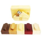 Wholesale Wooden Flash Drive Swivel Pen Drive Gift Memory Stick Wood Pendrive 2GB 4GB 8GB 16GB 64GB 32GB Usb Flash Drive - Image 2