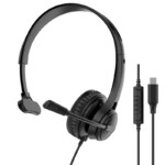 Superior Quality Type C Wired Single Ear Telephone Headsets Headphones With ENC Noise Cancellation Microphone for Contact Center