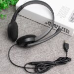 Best Quality Factory Price USB Connection Wired Over-ear Call Center Headsets 2m USB Cable Wired Headphone with Microphone - Image 2