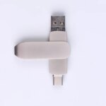 Wholesale Metal Swivel 3 in 1 Usb-c Drive for Mobile Phone/PC 2.0 3.0 Flash Drive Usb Type c Personalized logo Usb Drive Otg