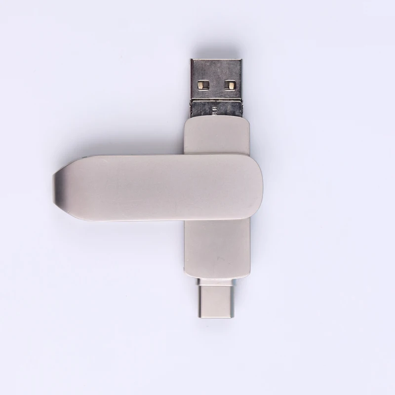 H1bdc41a750924d53a9e70553f69b4c2ab Wholesale Metal Swivel 3 in 1 Usb-c Drive for Mobile Phone/PC 2.0 3.0 Flash Drive Usb Type c Personalized logo Usb Drive Otg - Image 1