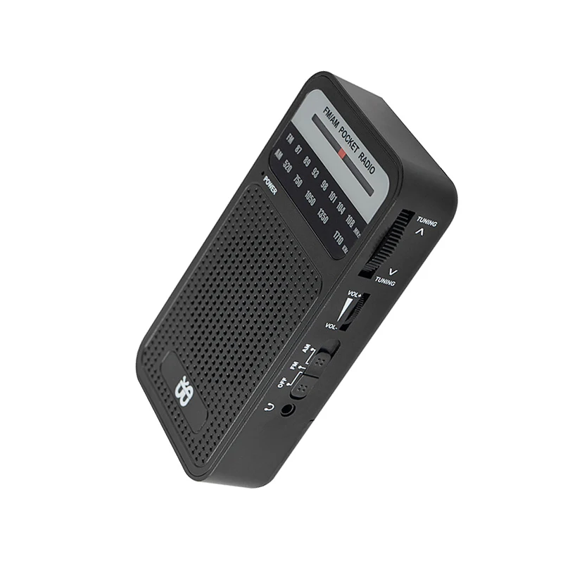 H1e1b3fc8d06f48988993e6b4cf26452bK Mini Radio Portable High Quality Dual Band Mini Digital Tuning Radio Pocket Size with 3.5mm Earphone Jack AM FM Portable Radio - Image 1