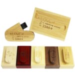 Rotating Wooden Usb Flash 2.0 3.0 Drive High Speed Chips Customize logo Usb Pen Drive Memory 2GB 4GB 8GB 16 32GB Flash Drive - Image 6