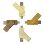 Custom Wooden Swivel Dual Port USB-c Otg Flash Drive 2.0 3.0 8GB 16GB 32GB 64GB Otg Usb Flash Drive Type c for Smartphones/PC - Image 4