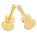 Customized Logo Music Guitar Shape Flash Drive Usb Wholesale Price 2.0 3.0 8GB 16GB 32GB 64 GB Usb Disk Wooden Usb Thumb Drive - Image 2