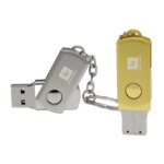 Sliver Golden Metal Pen Drive 64GB USB Flash Drive 8GB 16GB 32GB 128GB Memory Stick Key Chain Usb Flash Drive Packaging Box