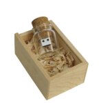Wooden Box Wishing Bottle U Disk 128GB Free LOGO USB 2.0 3.0 Pen Drive 64GB Wedding Memory Stick 32G Free LOGO Flash Drives 16GB - Image 4