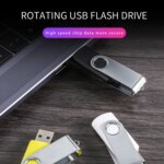 Personalised Usb Flash Drive 2.0 Memory Stick 128MB 256MB 512MB Pen Drive Swivel Memorias Usb Stick 1GB-64GB Rotating Pendrive - Image 4