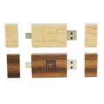 High Quality 2 in 1 Type C Usb Flash Drive 2.0 3.0 Wooden Pendrive 4GB 8GB 16GB 32GB 64GB 128GB Wood Pen Drive Usb Flash Drive - Image 2
