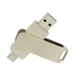 Custom Aluminium Alloy Metal Swivel Usb C OTG USB Flash Drive 2.0 16GB 32GB 64 GB Pendrive for Mobile Phone Type C Pen Drive - Image 2