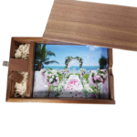 Walnut/ Maple Wooden Photo Album Box with USB 2.0 3.0 8GB 16GB 32GB 64 GB Flash Drive Custom Logo Wedding Gift Wood USB Stick - Image 5