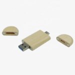 Fast Shipping High Qualified Wood Otg Type c 2in1 Pendrive Customized Eco-friendly Laser Engraving Wooden Usb Flash Drives - Image 2