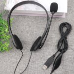 Factory Wholesale USB Wired Headphones Business Student Exam Operator Special Head-Mounted USB Headset Computer Wired Headset - Image 3