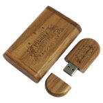 Maple Walnut Bamboo Wooden Boxes Packaging with Usb Memory Stick 2.0 3.0 16GB 32GB 64GB Custom Engraved Wooden Usb Drive - Image 2