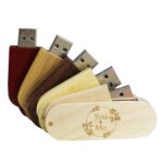 Eco-friendly Givesaways Personalised Wooden Customized Usb Stick 2.0 3.0 16GB 32GB 64 GB Rotation Swivel Memory Stick Usb - Image 2