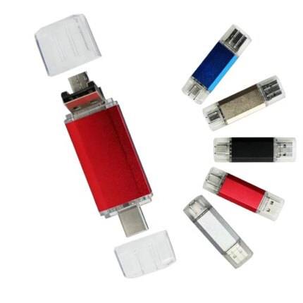 Newly Metal Usb OTG USB Flash Drive for SmartPhones/PC 4GB 8GB 16GB 32GB 64GB 128GB Pendrive 2in1 3in1 High Speed Pen Drive