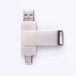 For Smartphones/PC New Arrival Metal Rotating OTG USB Stick With Logo Customized Flash Memory High Speed 2.0 3.0 USB Flash Drive