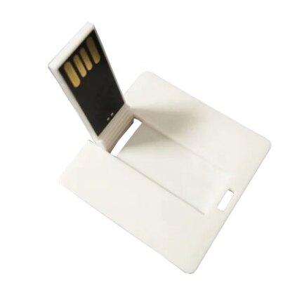 White Plastic Card 40 X 40mm Card Customized Design Logo Business Usb Flash Pen Drive Stick 4GB 8GB 16GB 32GB Wedding Gifts