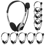 3.5mm Wired Earphone Mic Volume Control IPX-4 Waterproof 1.2m Cord Perfect Sound Telephone Call Headsets Office Education Gaming - Image 4