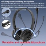 Professional Over-Ear Type C Wired Audio Call Center Headset Noise Cancelling Headphone With Mic and Mute for Video Conference - Image 4