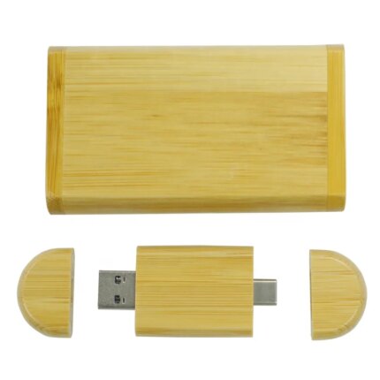 Fast Shipping High Qualified Wood Otg Type c 2in1 Pendrive Customized Eco-friendly Laser Engraving Wooden Usb Flash Drives