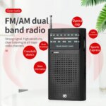Portable AM FM Radio Dual Band Radio Receiver Player Built-in Speaker with a Standard 3.5MM Mini Radio for Elder - Image 3