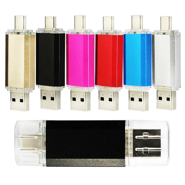H8d40e9aa252a4b8ebee2615bd9e5f89fV Cheap 2 in 1 OTG Usb Flash Drive Pen Drive Usb 2.0 4GB 8GB 16GB 32GB 64GB Pendrive Memory Stick Gift - Image 1