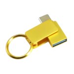 Super Mini Size Keyring Metal Type c Otg Usb Thumb Drive 2.0 3.0 8GB 16GB 32GB 64GB Personalized logo Usb-c Double Port Usb Otg - Image 2