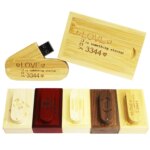 Wholesale Wooden Flash Drive Swivel Pen Drive Gift Memory Stick Wood Pendrive 2GB 4GB 8GB 16GB 64GB 32GB Usb Flash Drive