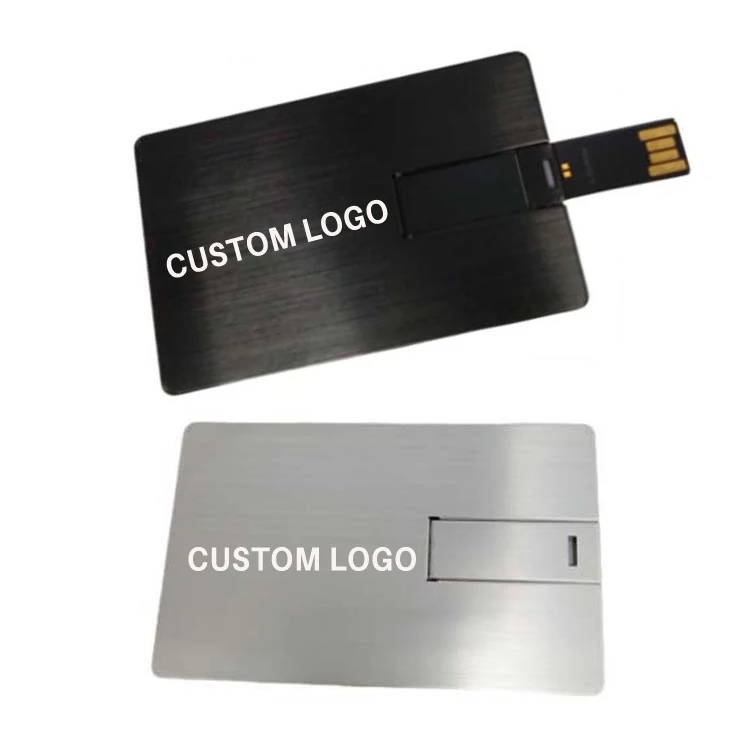 Ha7cc59e9c4954fca8f1eea9a6bc03112X Business Gifts Aluminium Alloy Credit Card Usb Memory Stick 2.0 3.0 8GB 16GB 32GB 64 GB Custom Metal Card Flash Drive Usb Device - Image 1