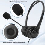 In Stock New 3.5mm Plug Wired Headsets with Mic Volume Control for Online Study Business Meeting Custom Earphones Headphones - Image 2