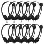 3.5mm Wired Earphone Mic Volume Control IPX-4 Waterproof 1.2m Cord Perfect Sound Telephone Call Headsets Office Education Gaming - Image 6