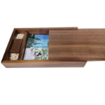 Photography Personalised Walnut Usb Box Wood (250X155X35mm) with Wooden Usb Stick 2.0 3.0 16GB 32GB 64GB Wooden Usb Photo Box