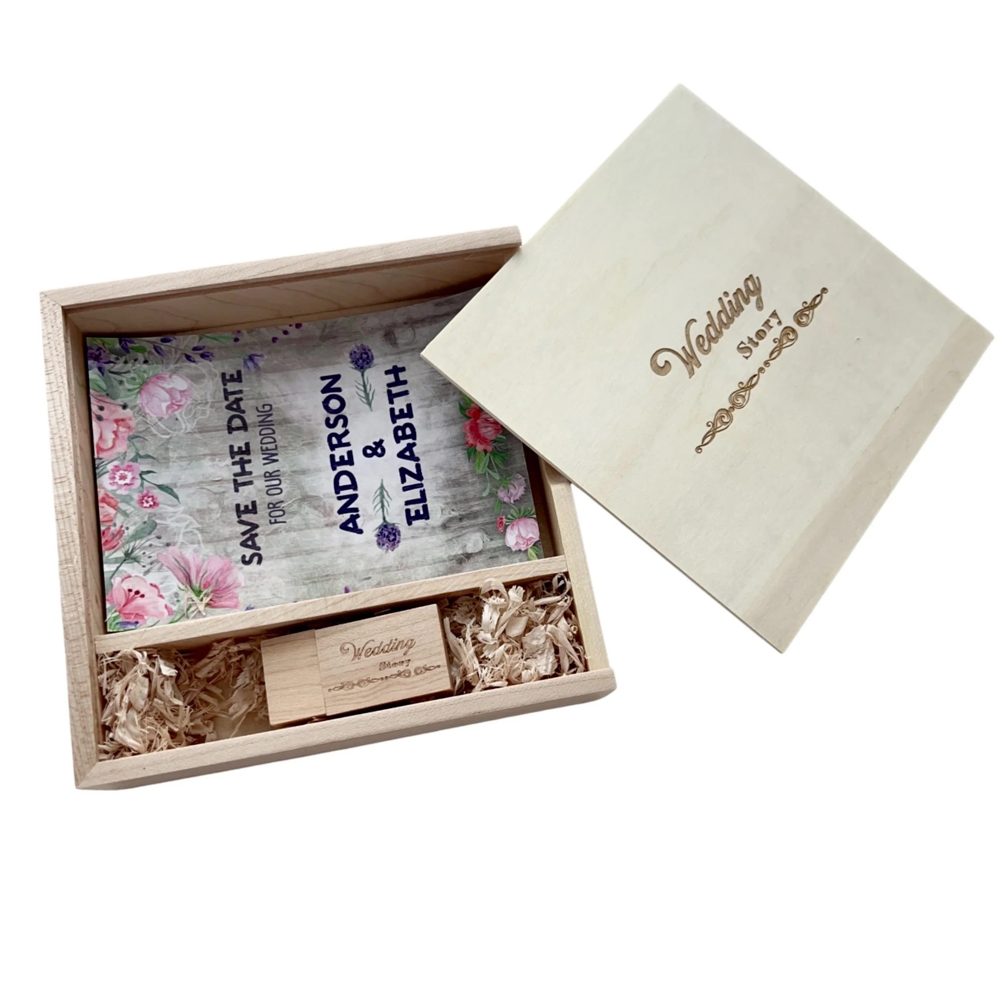 Hbb9cc3c330684eb9828170275ceb6ebcS China Factory Bulk Wholesale Usb Pendrive Gifts Customized logo Advertising High Speeds Wooden Usb with Photo Box Flash Memory - Image 1