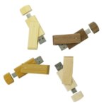 Custom Wooden Swivel Dual Port USB-c Otg Flash Drive 2.0 3.0 8GB 16GB 32GB 64GB Otg Usb Flash Drive Type c for Smartphones/PC