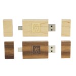 Customized Logo Maple Walnut Wooden Otg USB Memory Stick 2.0 3.0 8GB 16GB 32GB Cle USB Wood Otg Usb Flash Drive - Image 2