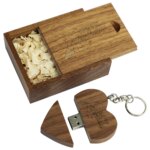 Wedding Gift Walnut Maple Wooden Heart Shape Usb Disk 2.0 3.0 4GB 8GB 16GB 32GB 64GB Flash Drive Personalized Wood Pen Drive Usb - Image 5
