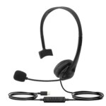 Single Ear Headset With Mic Noise Cancelling Type C Wired Telephone Headphone for Conference Call Centre Business Communication