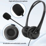 2026 New Telephone Call Wire Headsets Education Music Top Quality Rotating Microphone 3.5mm Plug Gaming In-ear Headphones - Image 2