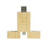 Customized Logo Maple Walnut Wooden Otg USB Memory Stick 2.0 3.0 8GB 16GB 32GB Cle USB Wood Otg Usb Flash Drive - Image 5