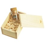 Unique Design Glass Bottle Wood Cork Usb Memory Flash Disk 2.0 3.0 16GB 32GB Wedding Gift Wishing Drift Bottle Usb Flash Drive - Image 6