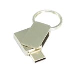 Super Mini Size Keyring Metal Type c Otg Usb Thumb Drive 2.0 3.0 8GB 16GB 32GB 64GB Personalized logo Usb-c Double Port Usb Otg