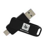 Multifunction 2 in 1 Metal Swivel Otg Flash Drive Usb 3.0 2.0 8GB 16GB 32GB 64GB Custom Wholesale USB Key Type-c Usb Flash Drive