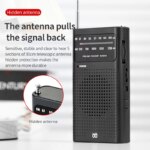 AM/FM Mini Radio Battery Operated Portable Pocket Radio AM FM Transistor Radio Telescopic Antenna with Speaker for Elder - Image 3