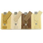 Custom Wooden Swivel Dual Port USB-c Otg Flash Drive 2.0 3.0 8GB 16GB 32GB 64GB Otg Usb Flash Drive Type c for Smartphones/PC - Image 6