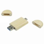 Newly Hot 2 in 1 USB-C OTG Wooden Pendrive 2.0 3.0 16gb 32gb 64gb Personalised logo for Mobilephone Tablet Type c Pendrive Wood - Image 5