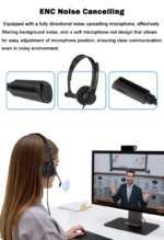 Superior Quality Type C Wired Single Ear Telephone Headsets Headphones With ENC Noise Cancellation Microphone for Contact Center - Image 6